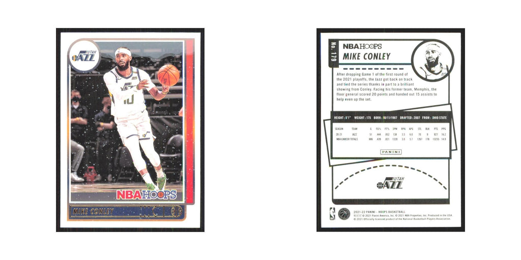 Mike Conley 2021 NBA Hoops #179 Utah Jazz Basketball Card NM