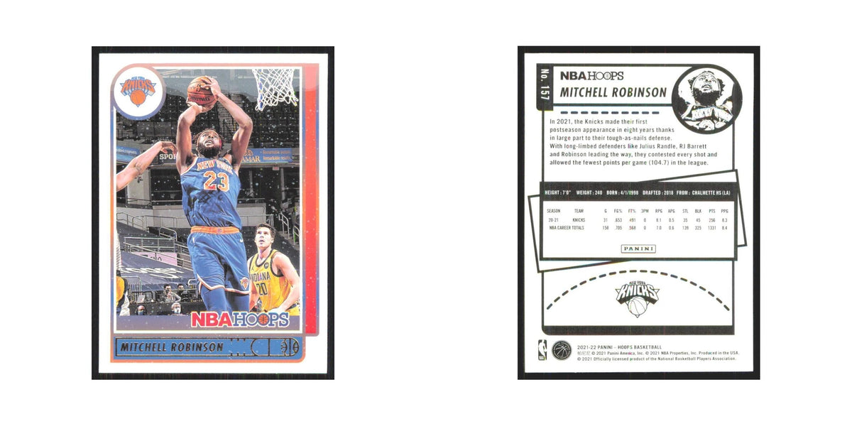 Mitchell Robinson 2021 NBA Hoops #157 New York Knicks Basketball Card NM