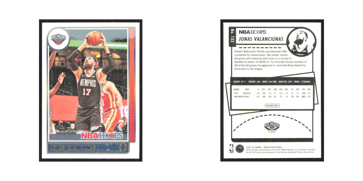 Jonas Valanciunas 2021 NBA Hoops #152 New Orleans Pelicans Basketball Card NM