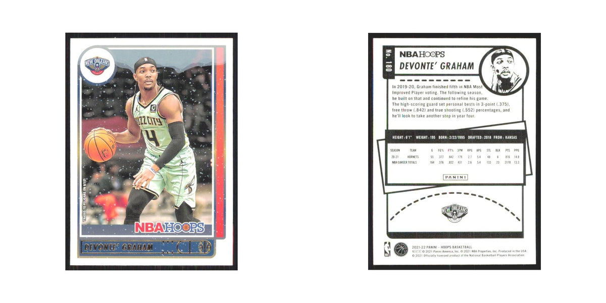 Devonte' Graham 2021 NBA Hoops #180 New Orleans Pelicans Basketball Card NM