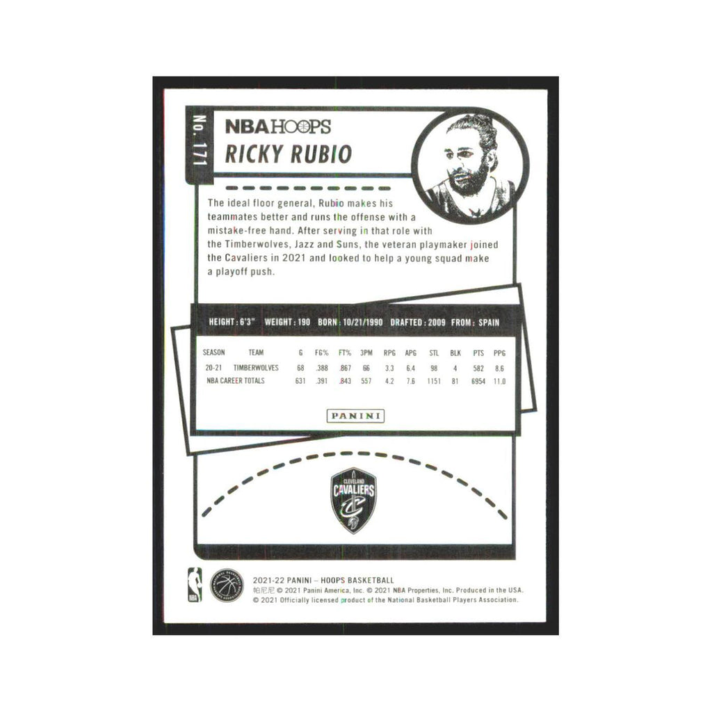 Ricky Rubio 2021 NBA Hoops #171 Cleveland Cavaliers Basketball Card NM