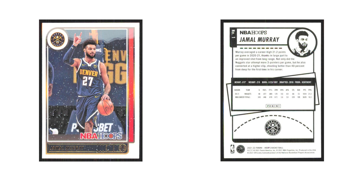 Jamal Murray 2021 NBA Hoops #1 Denver Nuggets Basketball Card NM