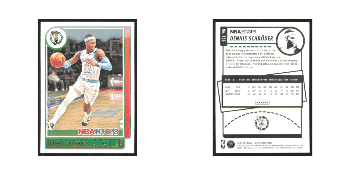 Dennis Schroder 2021 NBA Hoops #156 Boston Celtics Basketball Card NM