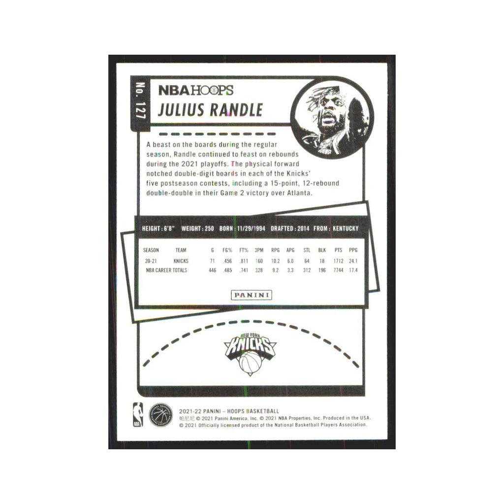 Julius Randle 2021 NBA Hoops #127 New York Knicks Basketball Card NM
