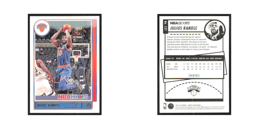 Julius Randle 2021 NBA Hoops #127 New York Knicks Basketball Card NM