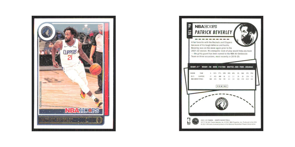 Patrick Beverley 2021 NBA Hoops #126 Minnesota Timberwolves Basketball Card NM