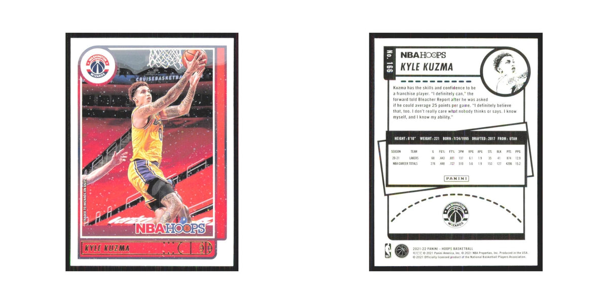 Kyle Kuzma 2021 NBA Hoops #166 Washington Wizards Basketball Card NM