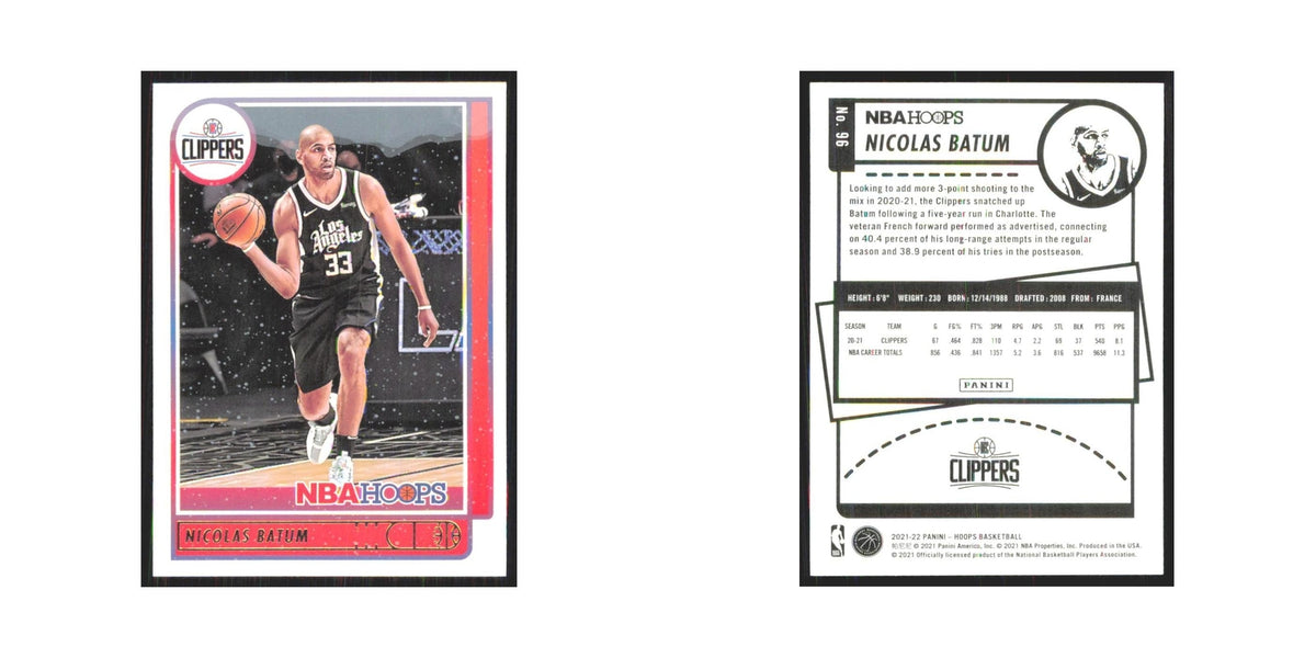 Nicolas Batum 2021 NBA Hoops #96 Los Angeles Clippers Basketball Card NM