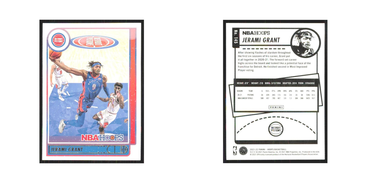 Jerami Grant 2021 NBA Hoops #145 Detroit Pistons Basketball Card NM