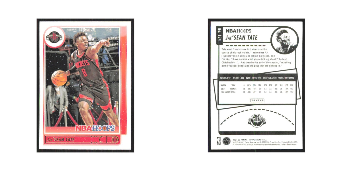 Jae'Sean Tate 2021 NBA Hoops #174 Houston Rockets Basketball Card NM