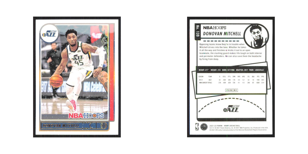 Donovan Mitchell 2021 NBA Hoops #139 Utah Jazz Basketball Card NM