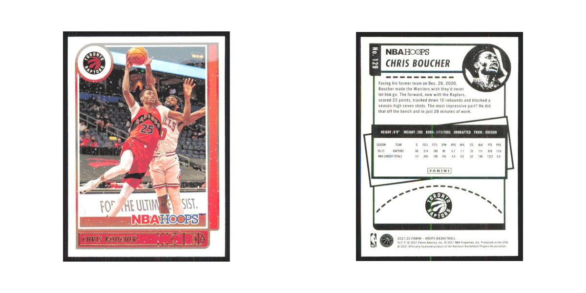 Chris Boucher 2021 NBA Hoops #129 Toronto Raptors Basketball Card NM