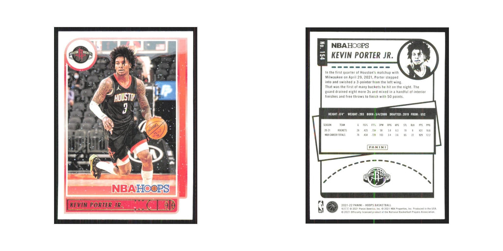 Kevin Porter Jr. 2021 NBA Hoops #154 Houston Rockets Basketball Card NM