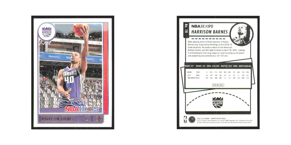Harrison Barnes 2021 NBA Hoops #78 Sacramento Kings Basketball Card NM