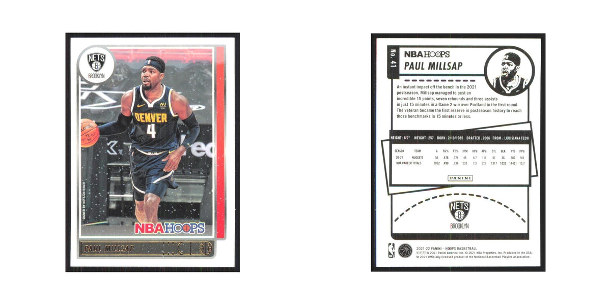 Paul Millsap 2021 NBA Hoops #41 Brooklyn Nets Basketball Card NM