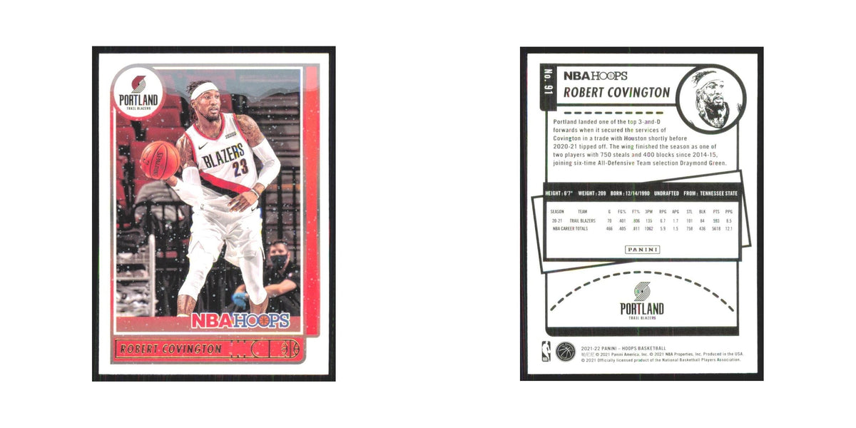 Robert Covington 2021 NBA Hoops #91 Portland Trail Blazers Basketball Card NM