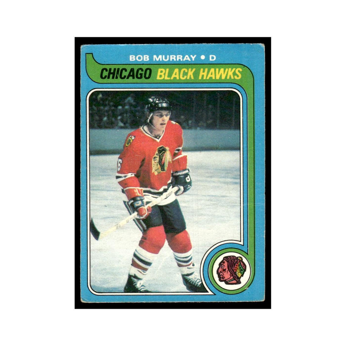 Bob Murray 1979 O-Pee-Chee (Damaged) #55 Chicago Blackhawks Hockey Card Poor