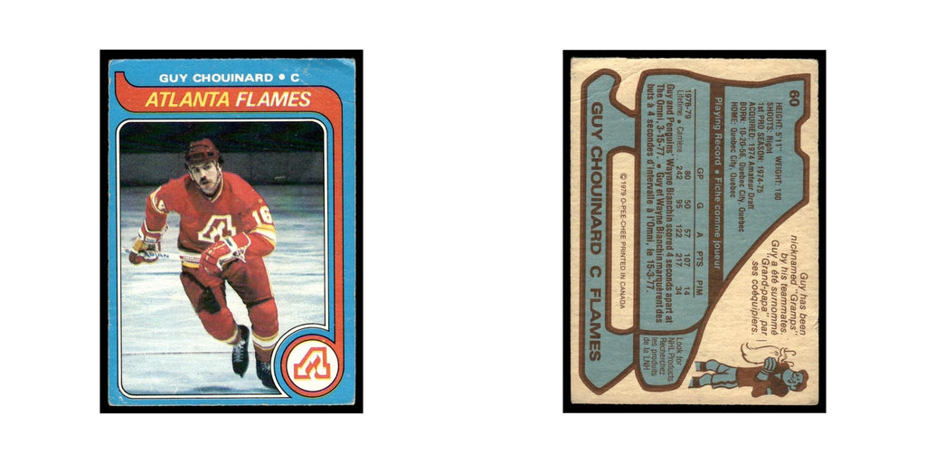 Guy Chouinard 1979 O-Pee-Chee (Damaged) #60 Atlanta Flames Hockey Card Poor