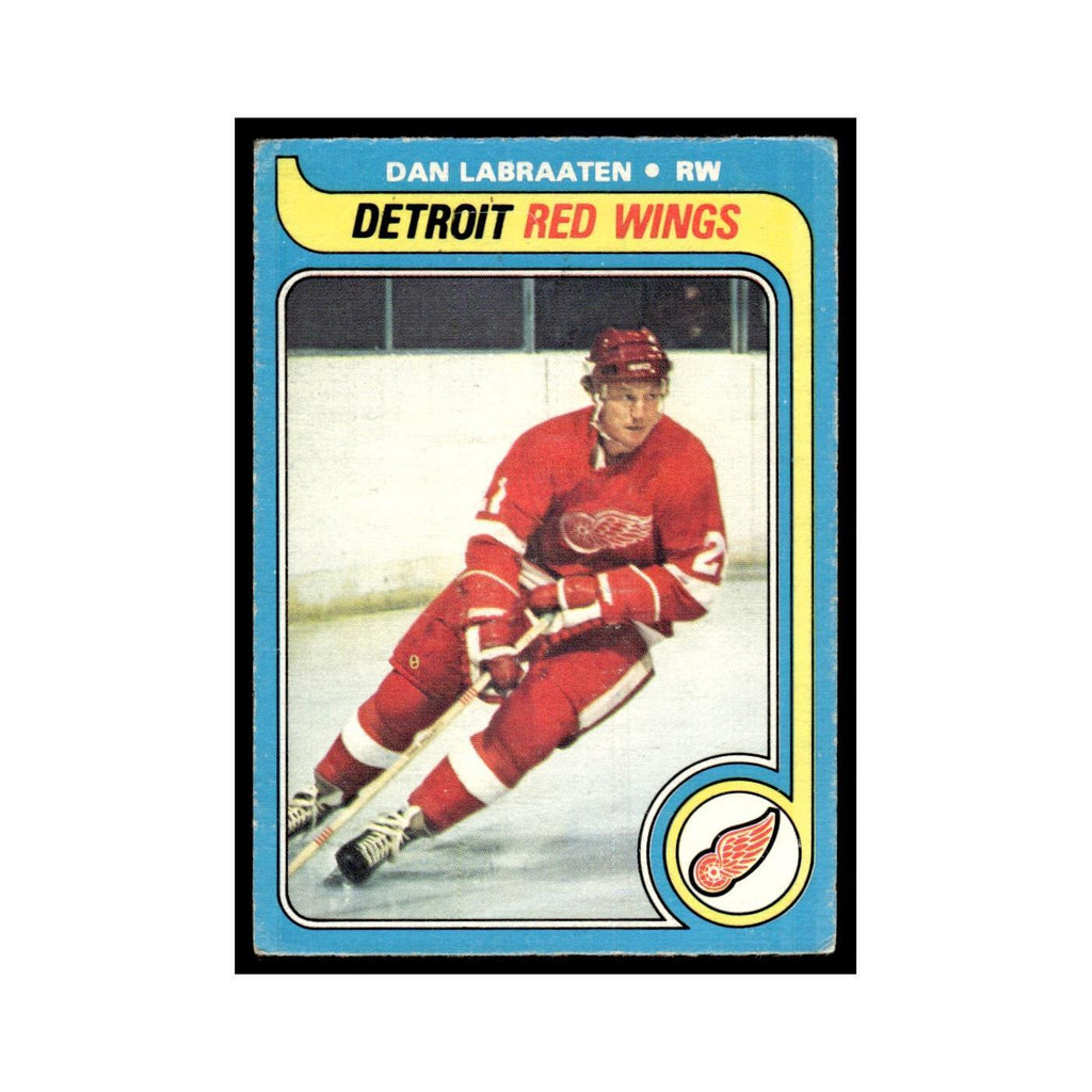 Dan Labraaten 1979 O-Pee-Chee (Damaged) #92 Detroit Red Wings Hockey Card Poor