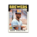 Ben Oglivie 1986 O-Pee-Chee #372 Milwaukee Brewers Baseball Card NM