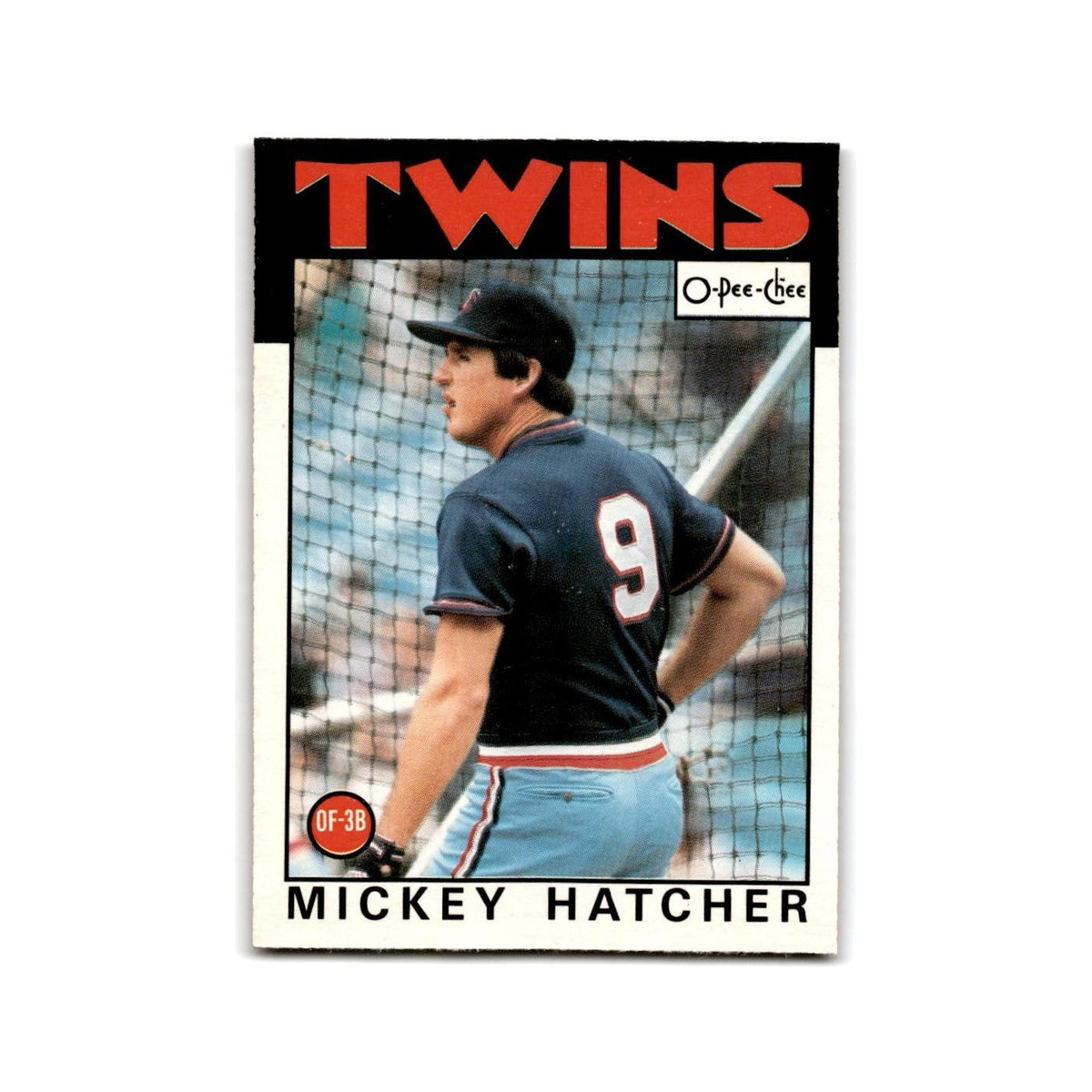 Mickey Hatcher 1986 O-Pee-Chee #356 Minnesota Twins Baseball Card NM