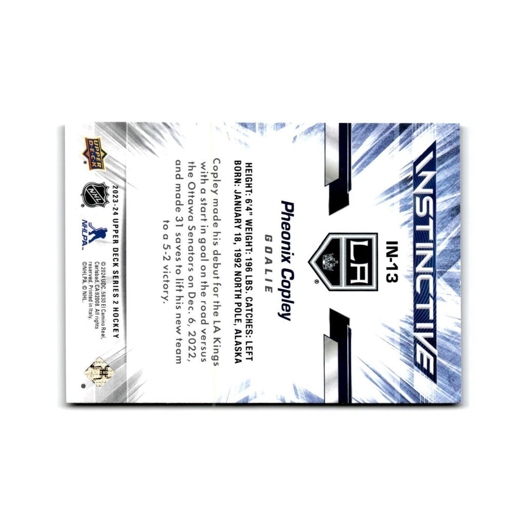 2023 Upper Deck Instinctive Pheonix Copley Los Angeles Kings #IN-13