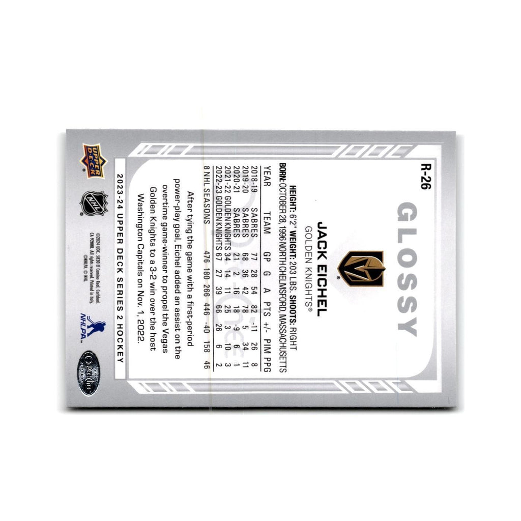2023 Upper Deck O-Pee-Chee Glossy Jack Eichel Vegas Golden Knights #R-26