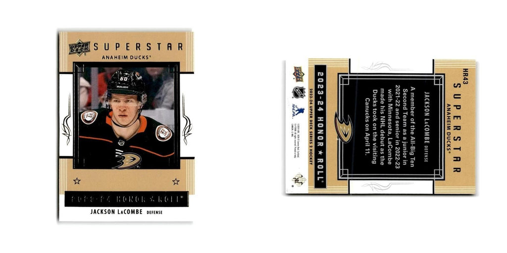 2023 Upper Deck Honor Roll Jackson LaCombe Anaheim Ducks #HR43