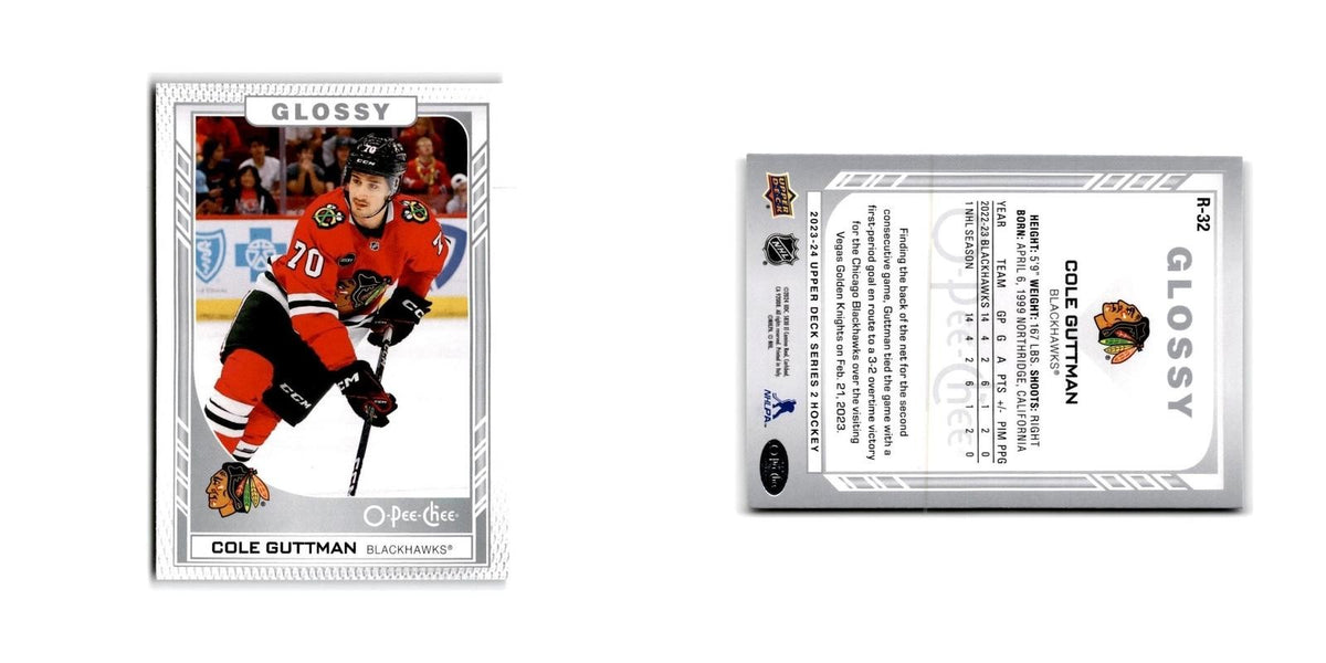 2023 Upper Deck O-Pee-Chee Glossy Cole Guttman Chicago Blackhawks #R-32