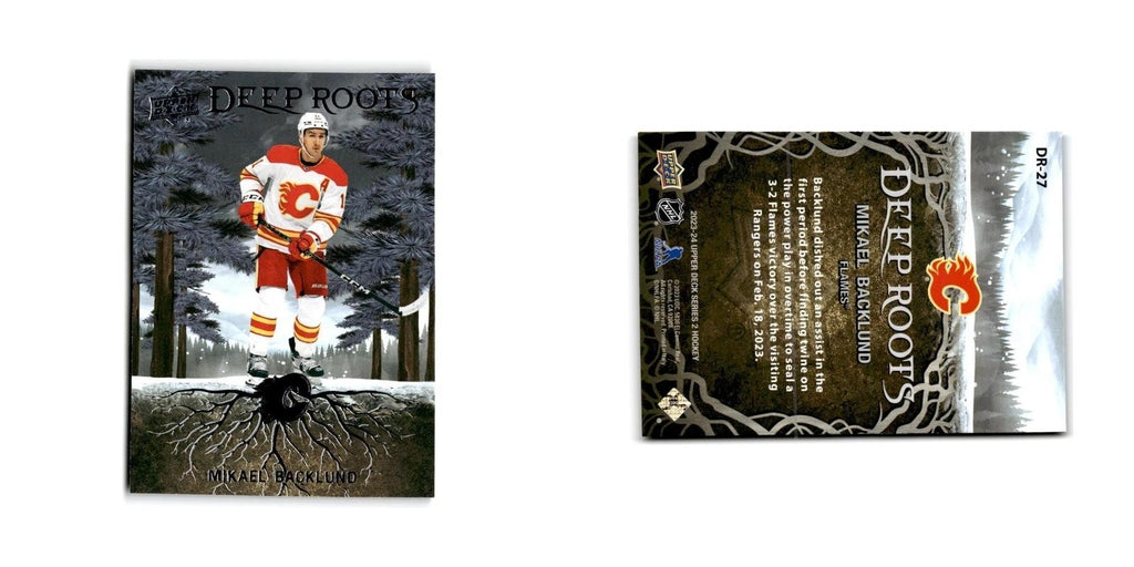 2023 Upper Deck Deep Roots Mikael Backlund Calgary Flames #DR-27
