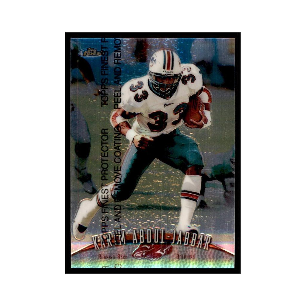 1998 Topps Finest w/coating Karim Abdul-Jabbar Football Cards #44