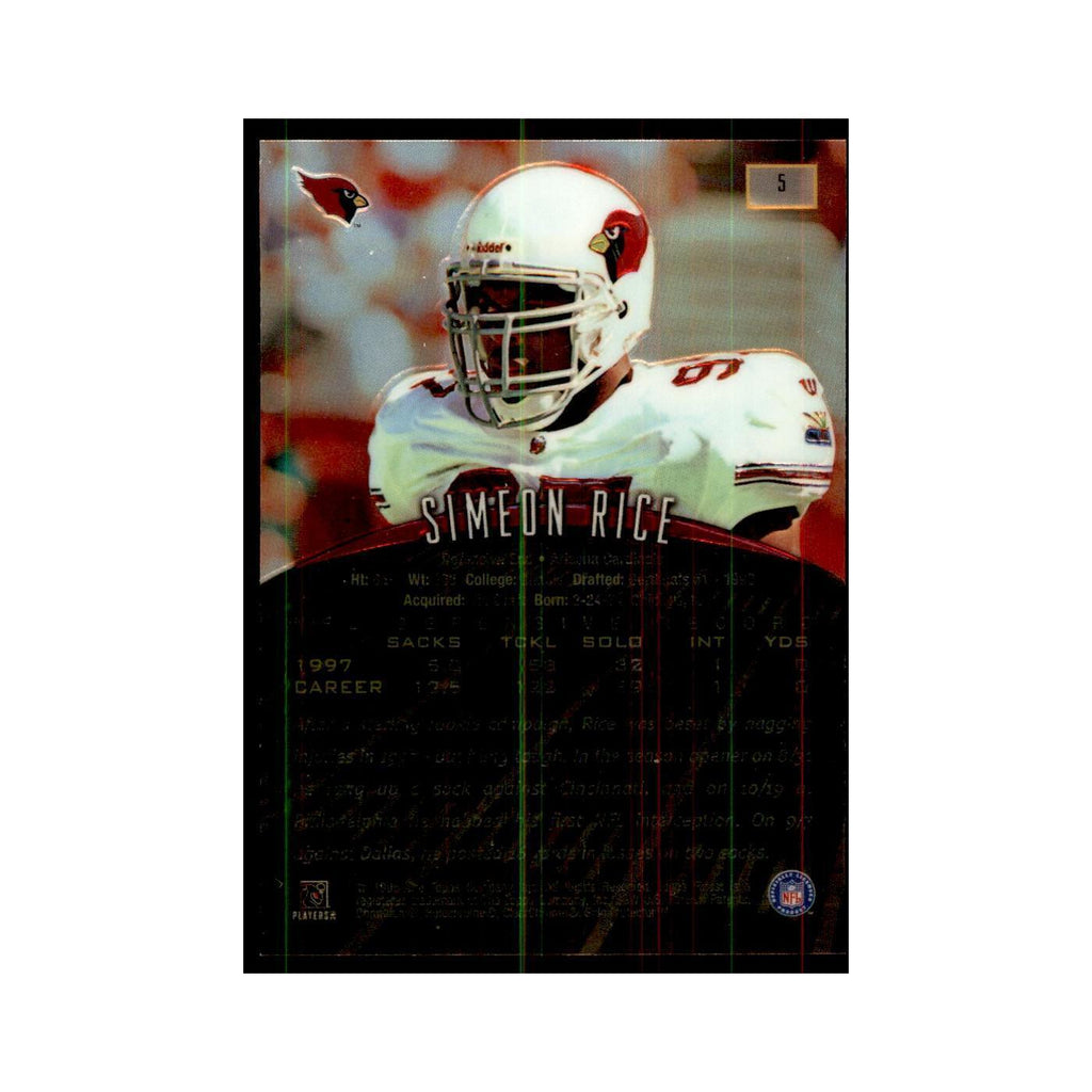 1998 Topps Finest Simeon Rice Football Cards #5