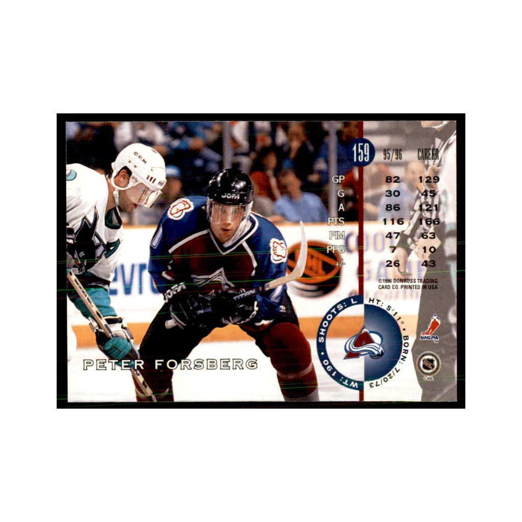 Peter Forsberg 1996 Leaf #159 Hockey Cards Hockey Card NM