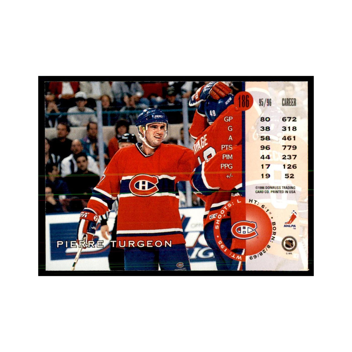 Pierre Turgeon 1996 Leaf #186 Hockey Cards Hockey Card NM
