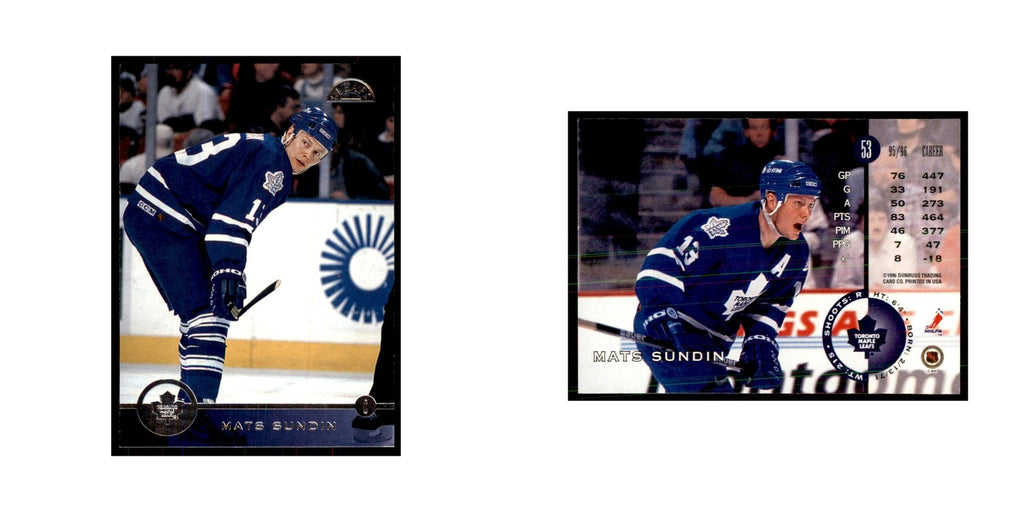 Mats Sundin 1996 Leaf #53 Hockey Cards Hockey Card NM