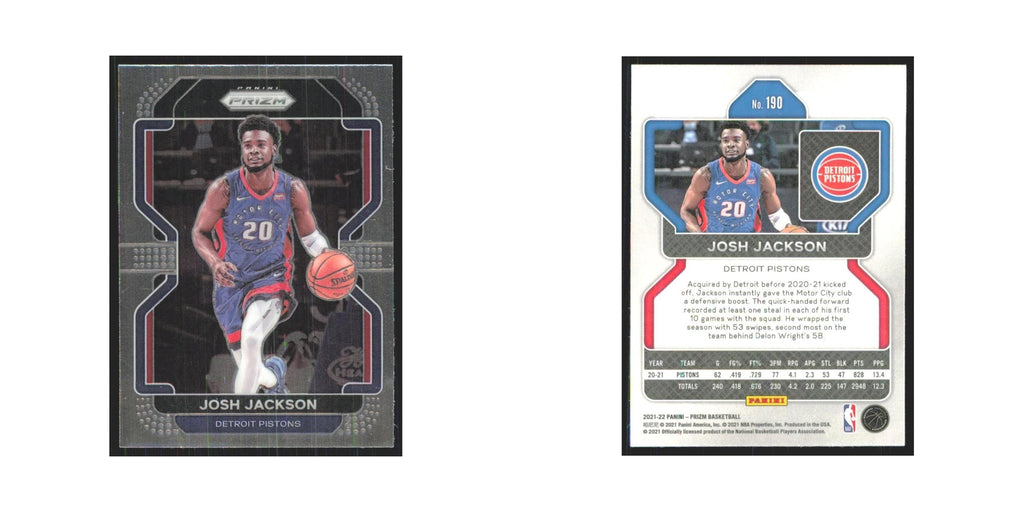 Josh Jackson 2021 Panini Prizm #190 Detroit Pistons Basketball Card NM