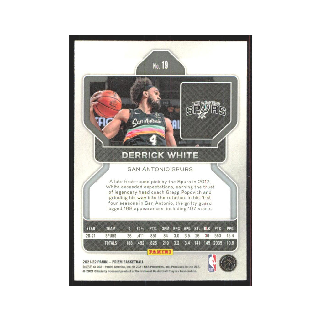 Derrick White 2021 Panini Prizm #19 San Antonio Spurs Basketball Card NM