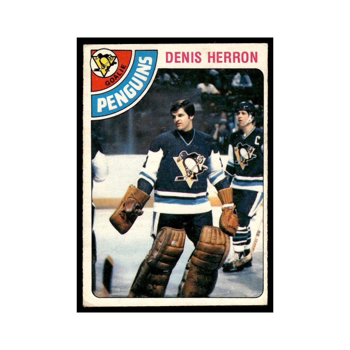 Denis Herron 1978 O-Pee-Chee #172 Pittsburgh Penguins Hockey Card VG