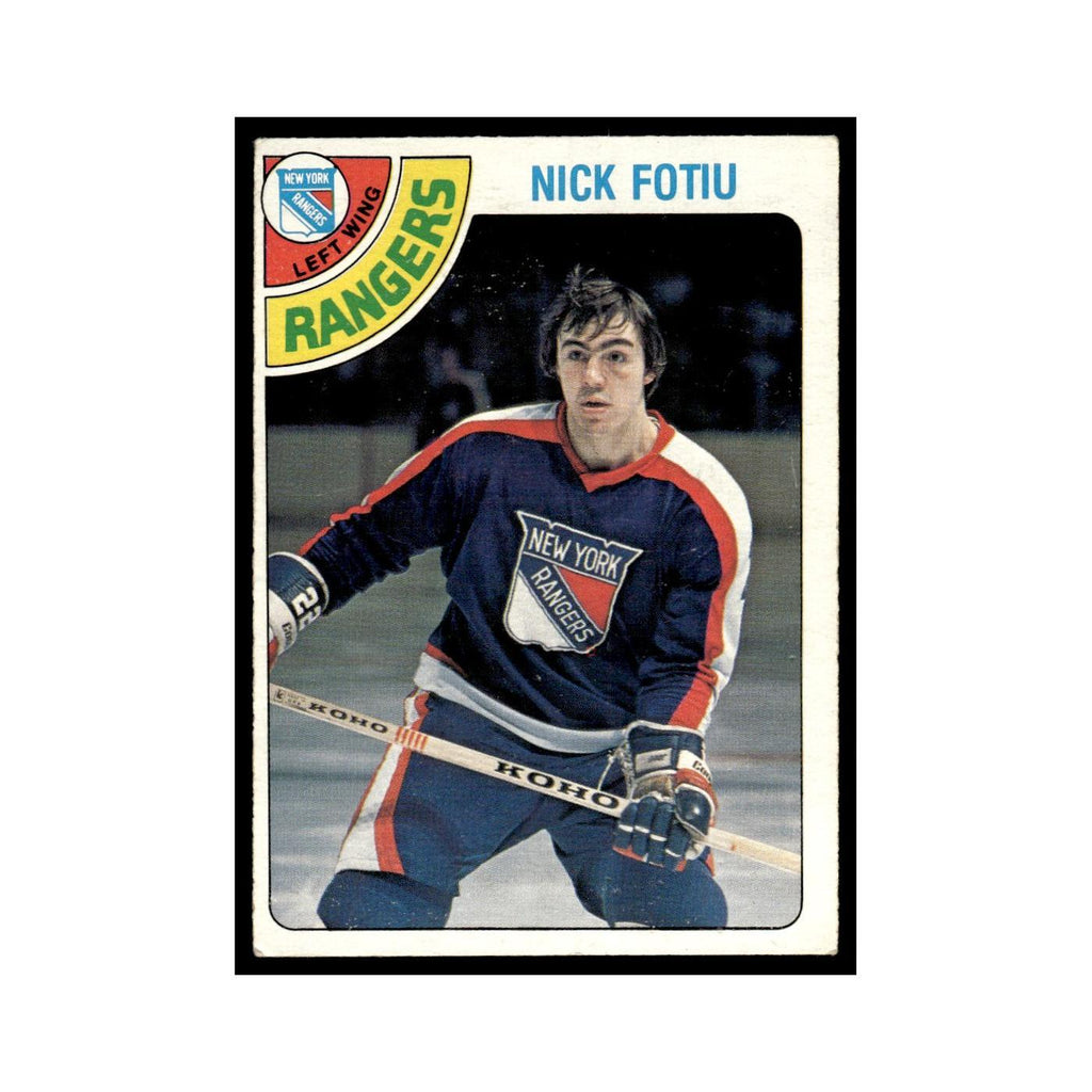 Nick Fotiu 1978 O-Pee-Chee (Damaged) #367 New York Rangers Hockey Card Poor