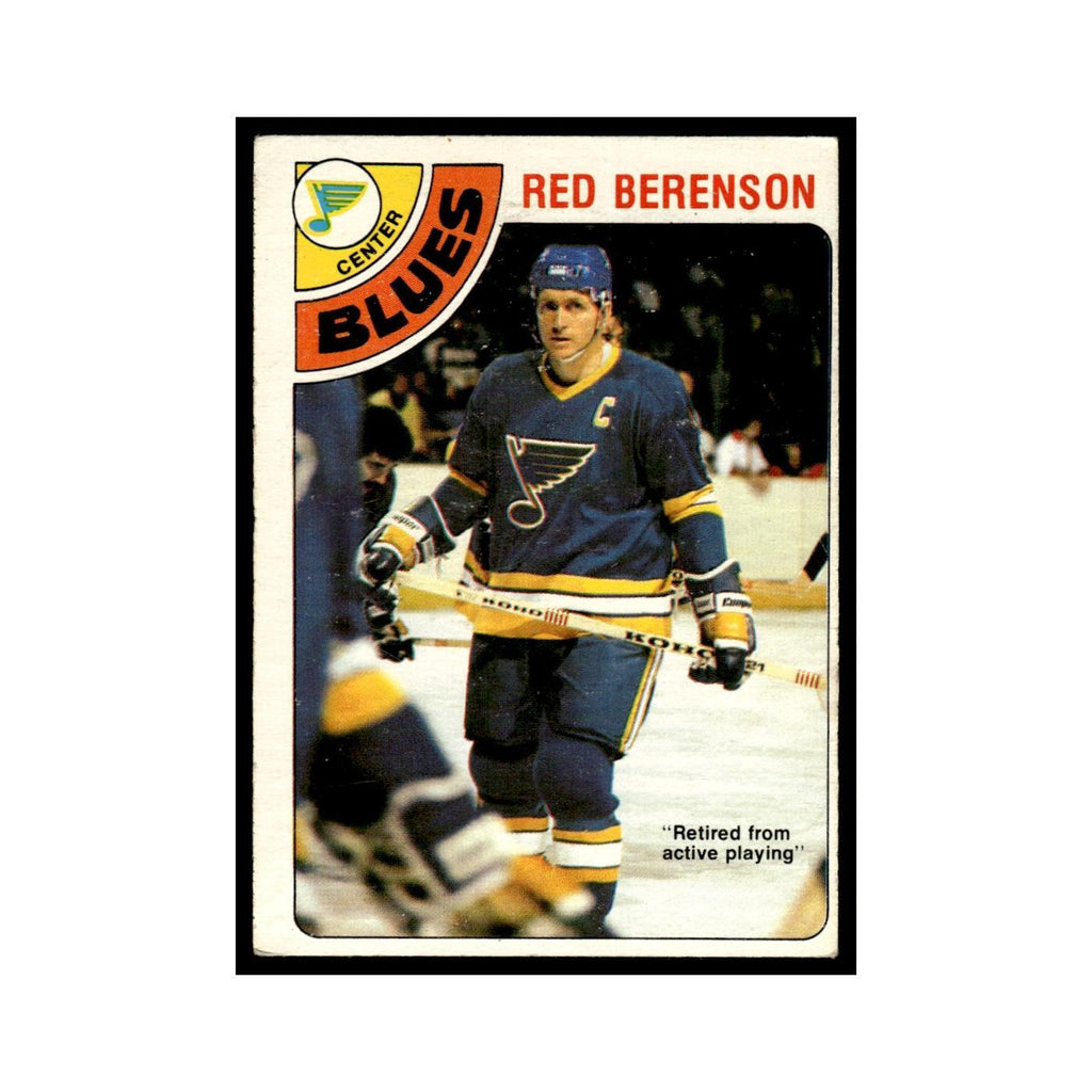 Red Berenson 1978 O-Pee-Chee #218 St. Louis Blues Hockey Card VG
