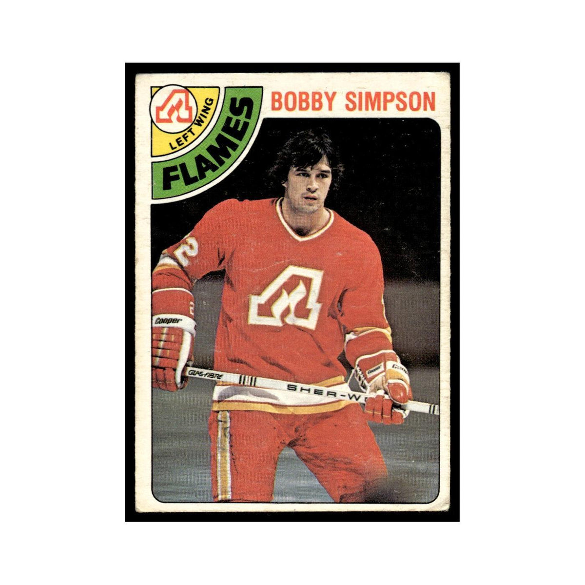 Bobby Simpson 1978 O-Pee-Chee (Damaged) #372 Atlanta Flames Hockey Card Poor