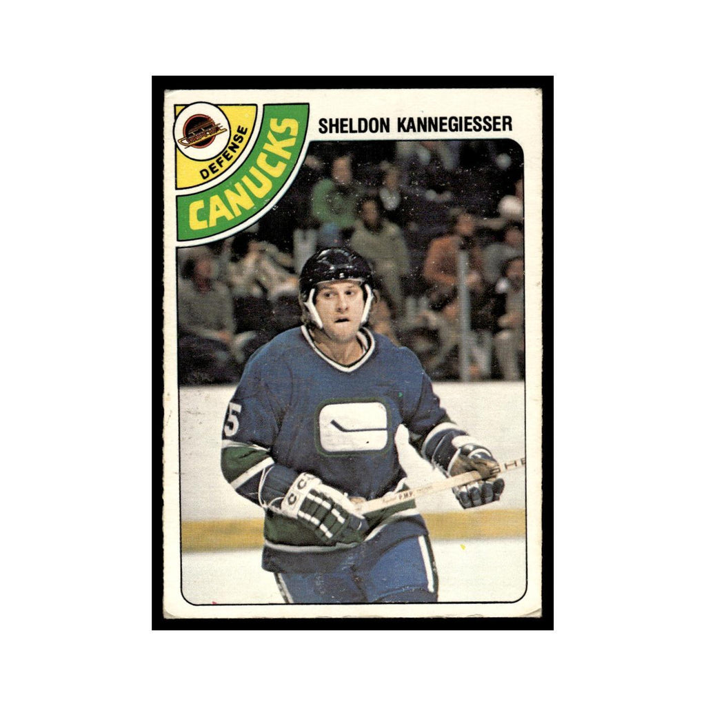 Sheldon Kannegiesser 1978 O-Pee-Chee #310 Vancouver Canucks Hockey Card VG