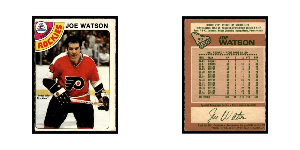 Joe Watson 1978 O-Pee-Chee #43 Colorado Rockies Hockey Card VG