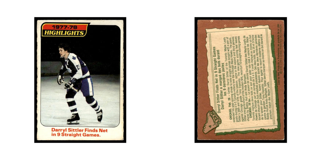 Darryl Sittler 1978 O-Pee-Chee #4 Hockey Card VG
