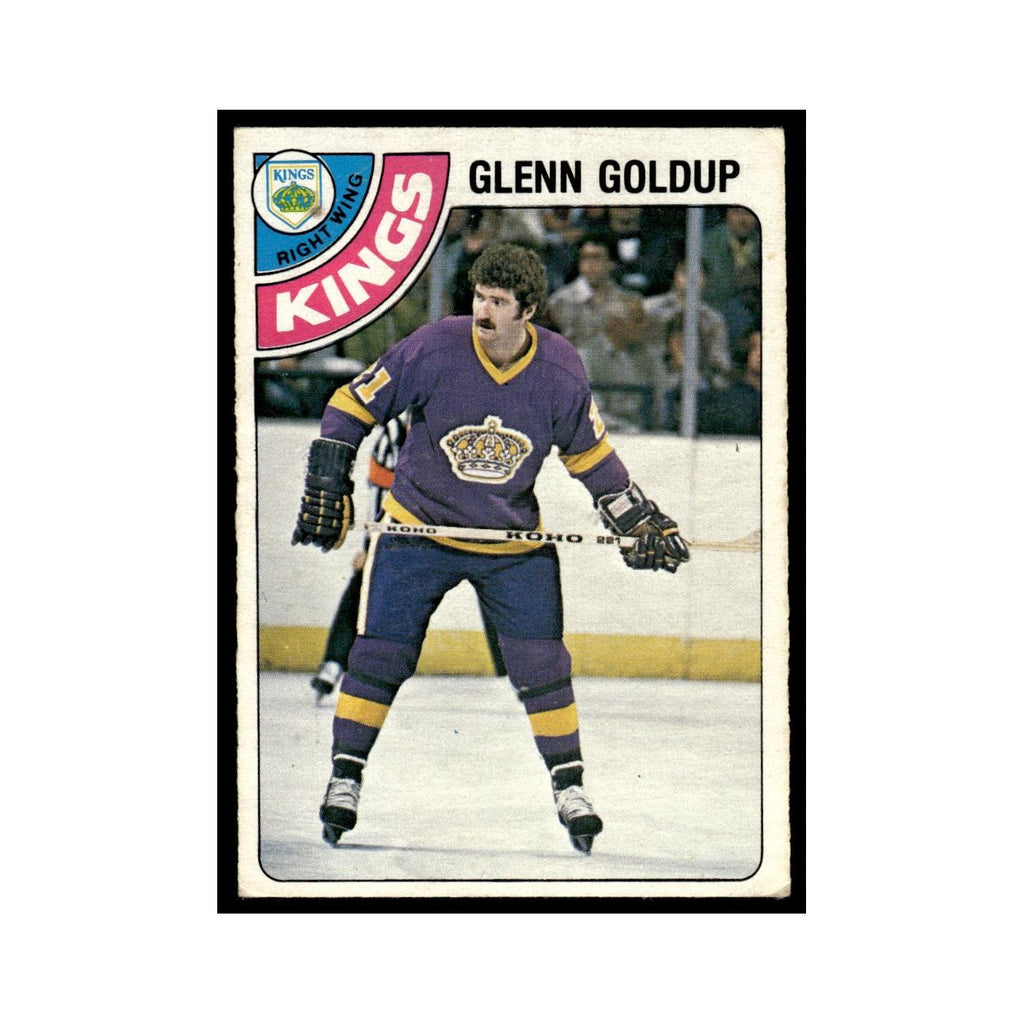 Glenn Goldup 1978 O-Pee-Chee (Damaged) #337 Los Angeles Kings Hockey Card Poor