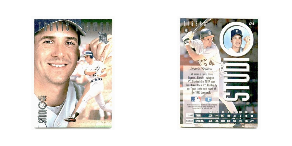 Travis Fryman 1996 Leaf Studio #113 Detroit Tigers Baseball Card NM