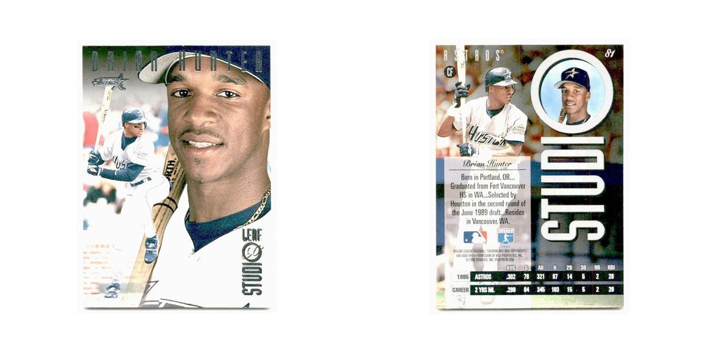 Brian Hunter 1996 Leaf Studio #81 Houston Astros Baseball Card NM
