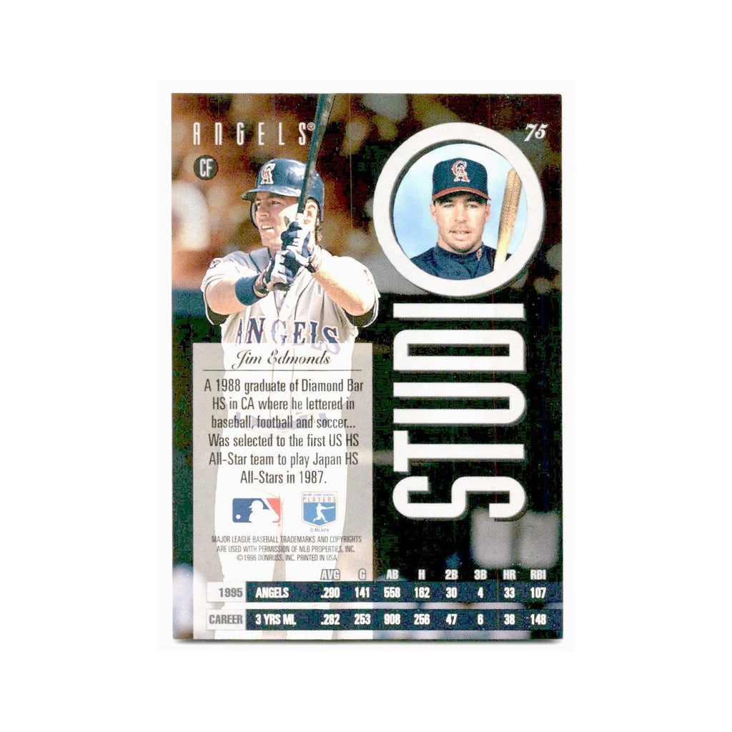 Jim Edmonds 1996 Leaf Studio #75 California Angels Baseball Card NM