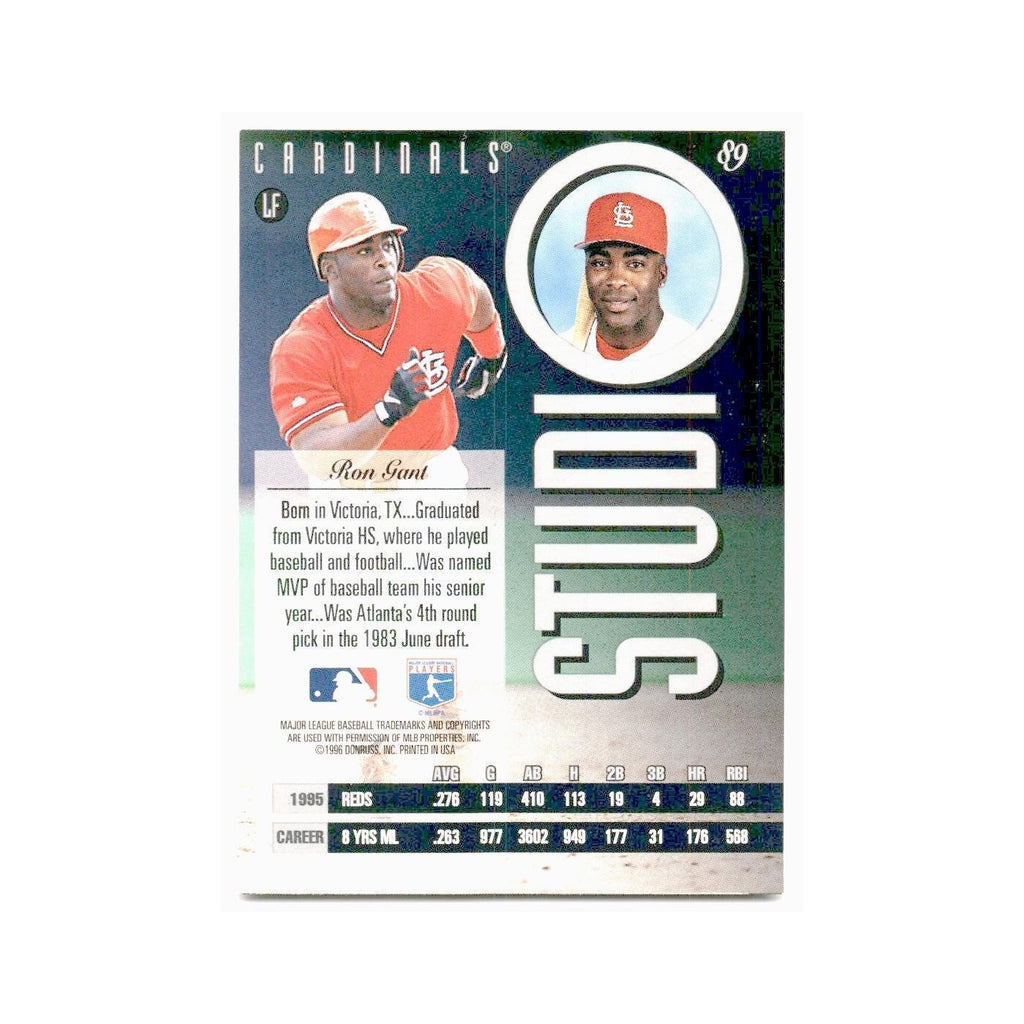 Ron Gant 1996 Leaf Studio #89 St. Louis Cardinals Baseball Card NM