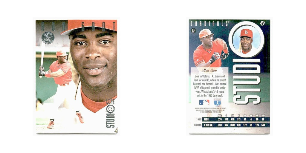 Ron Gant 1996 Leaf Studio #89 St. Louis Cardinals Baseball Card NM